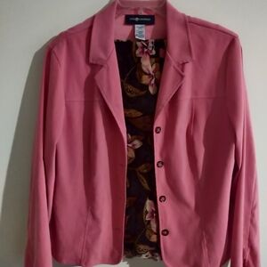 Sag Harbor Pink Women's Blazer With Reversible Skirt